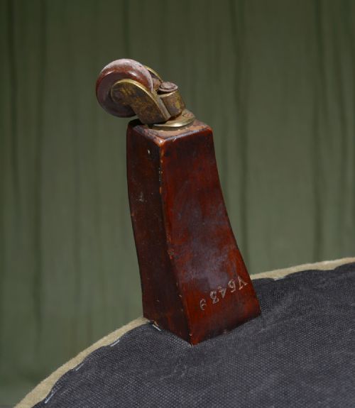 A HOWARD SONS 'WOODSTOCK' STYLE BUTTON BACK ARMCHAIR C1890 - ADDITIONAL PHOTO 7