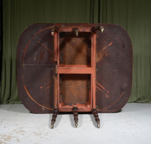 A GEORGE III MAHOGANY DOUBLE GATELEG DINING TABLE C1800 - ADDITIONAL PHOTO 6