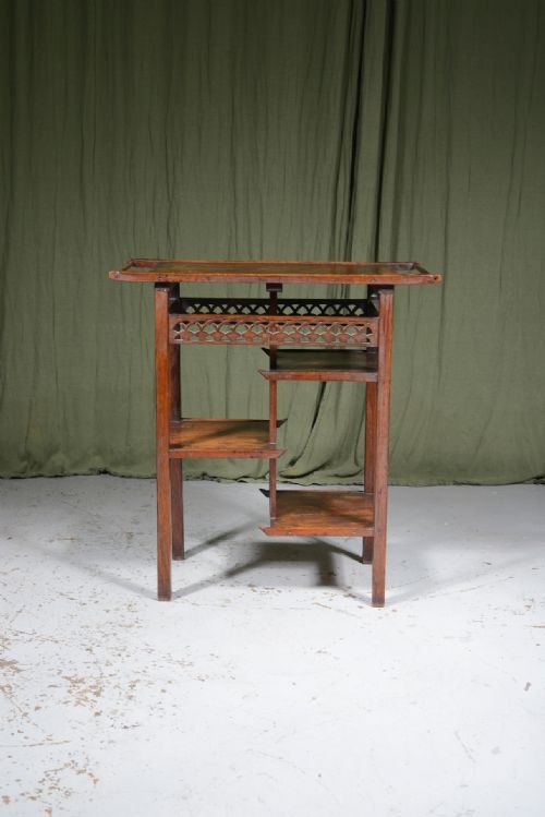 an anglo japanese heavy hardwood occasional table to a design by ew godwin 1870's - CATEGORY: ANTIQUE CABINETS - DATED 1870