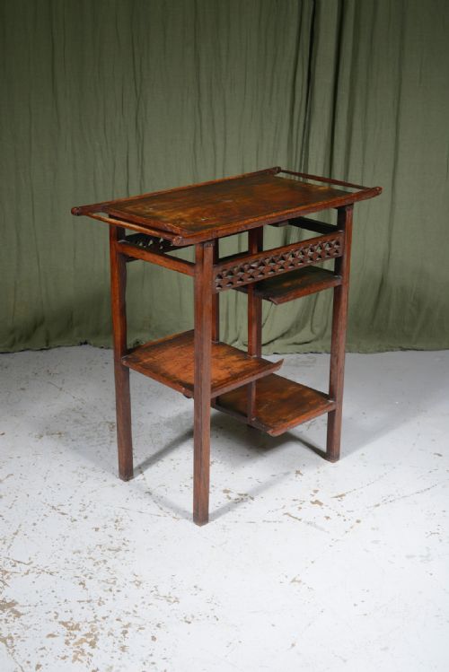 AN ANGLO JAPANESE HEAVY HARDWOOD OCCASIONAL TABLE TO A DESIGN BY EW GODWIN 1870'S - ADDITIONAL PHOTO 3