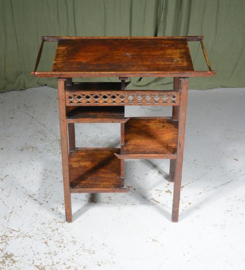 AN ANGLO JAPANESE HEAVY HARDWOOD OCCASIONAL TABLE TO A DESIGN BY EW GODWIN 1870'S - ADDITIONAL PHOTO 6