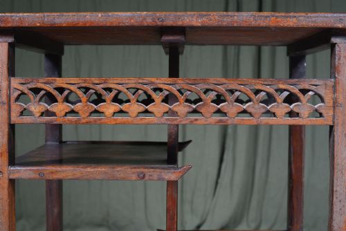 AN ANGLO JAPANESE HEAVY HARDWOOD OCCASIONAL TABLE TO A DESIGN BY EW GODWIN 1870'S - ADDITIONAL PHOTO 7