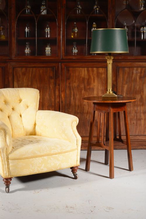 A HOWARD SONS 'WOODSTOCK' STYLE BUTTON BACK ARMCHAIR C1890 - ADDITIONAL PHOTO 5
