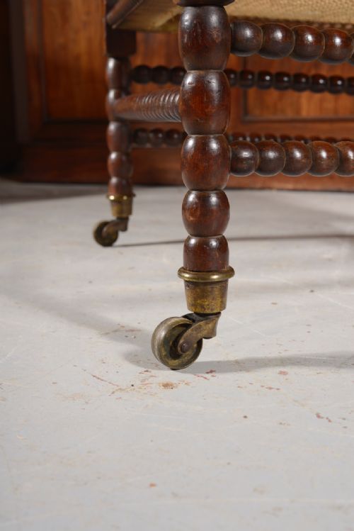 A GEORGE IV SIMULATED ROSEWOOD BOBBIN ARMCHAIR C1840 - ADDITIONAL PHOTO 7