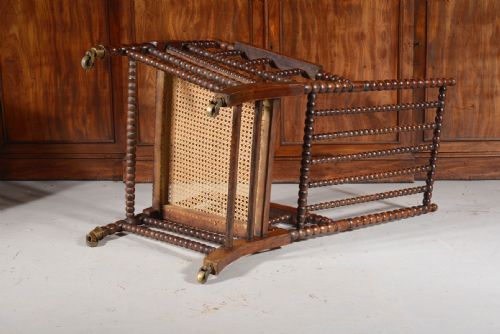 A GEORGE IV SIMULATED ROSEWOOD BOBBIN ARMCHAIR C1840 - ADDITIONAL PHOTO 10