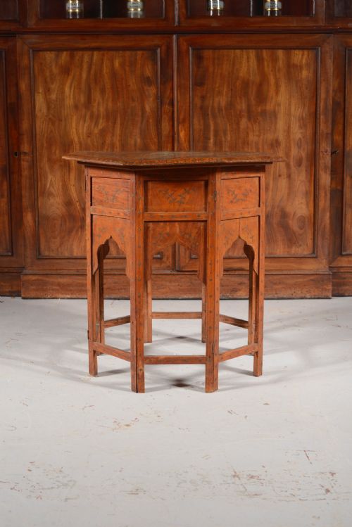 AN INDIAN HOSHIARPUR OCTAGONAL INLAID TABLE C1890 - ADDITIONAL PHOTO 5