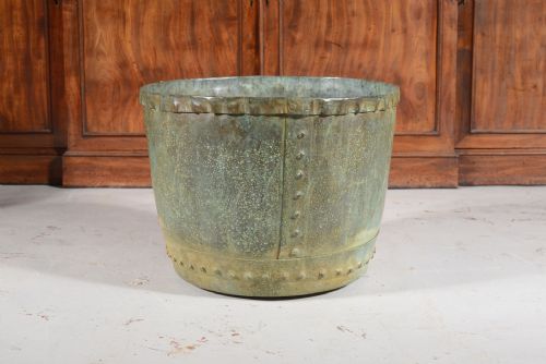 a victorian patinated verdigris copper planter c1850 - CATEGORY: ANTIQUE MISCELLANEOUS - DATED 19TH CENTURY