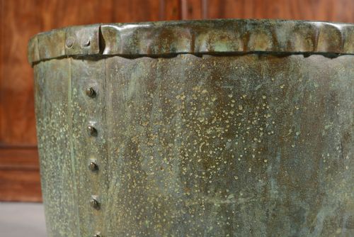 A VICTORIAN PATINATED VERDIGRIS COPPER PLANTER C1850 - ADDITIONAL PHOTO 3