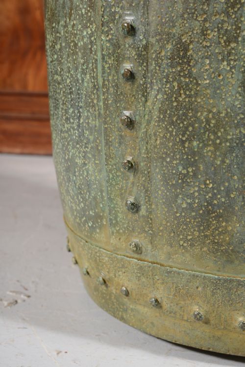 A VICTORIAN PATINATED VERDIGRIS COPPER PLANTER C1850 - ADDITIONAL PHOTO 4