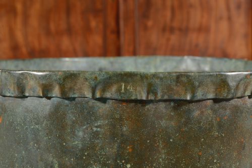 A VICTORIAN PATINATED VERDIGRIS COPPER PLANTER C1850 - ADDITIONAL PHOTO 5