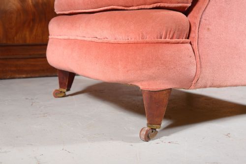 A VICTORIAN HOWARD SONS STYLE BUTTON BACK ARMCHAIR C1890 - ADDITIONAL PHOTO 1