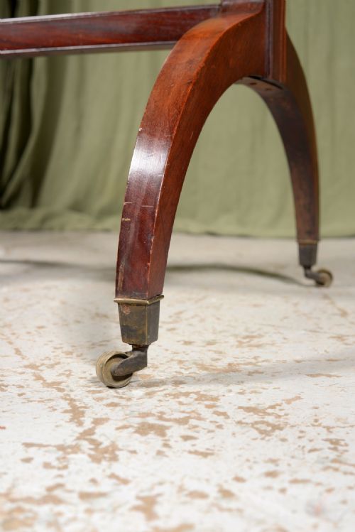 A REGENCY MAHOGANY RISE AND FALL CHEVAL DRESSING MIRROR WITH ORIGINAL MERCURY GLASS PLATE C1825 - ADDITIONAL PHOTO 3