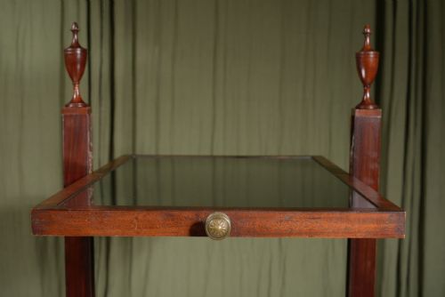 A REGENCY MAHOGANY RISE AND FALL CHEVAL DRESSING MIRROR WITH ORIGINAL MERCURY GLASS PLATE C1825 - ADDITIONAL PHOTO 5