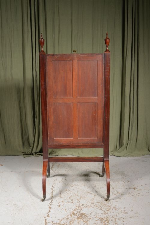 A REGENCY MAHOGANY RISE AND FALL CHEVAL DRESSING MIRROR WITH ORIGINAL MERCURY GLASS PLATE C1825 - ADDITIONAL PHOTO 11