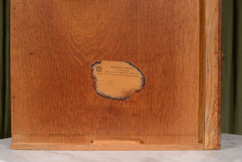 A MARBLE TOPPED WALNUT BEDSIDE OR SIDE TABLE BY GUSTAV KNAUER BERLIN C1870 - ADDITIONAL PHOTO 6