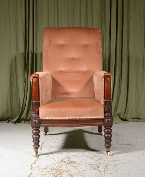 A WILLIAM IV MAHOGANY LIBRARY CHAIR C1835 - ADDITIONAL PHOTO 1