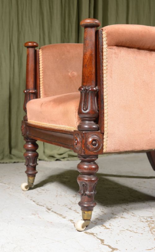 A WILLIAM IV MAHOGANY LIBRARY CHAIR C1835 - ADDITIONAL PHOTO 3