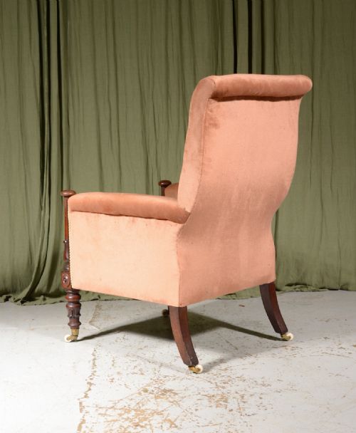 A WILLIAM IV MAHOGANY LIBRARY CHAIR C1835 - ADDITIONAL PHOTO 4