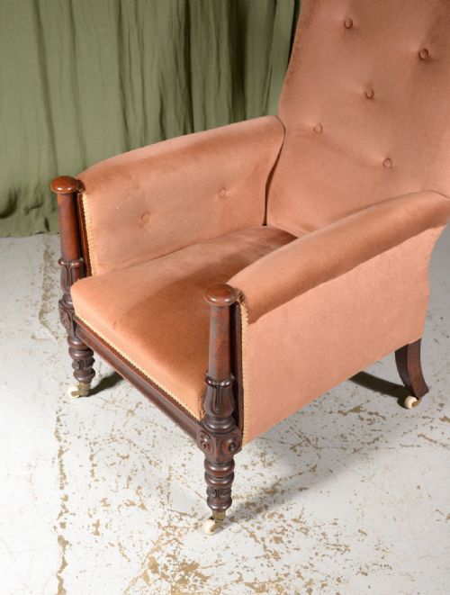 A WILLIAM IV MAHOGANY LIBRARY CHAIR C1835 - ADDITIONAL PHOTO 5