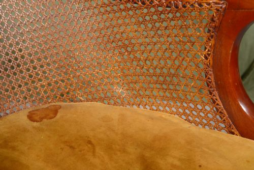 A FRENCH LOUIS PHILIPPE MAHOGANY CANE BERGERE ARMCHAIR C1840 - ADDITIONAL PHOTO 8