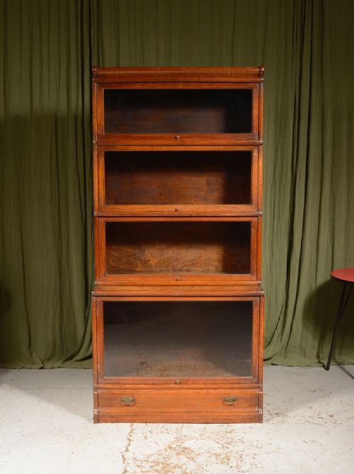 a golden oak sectional glazed barristers bookcase globe wernicke type c1920 - CATEGORY: ANTIQUE BOOKCASES - DATED 1920