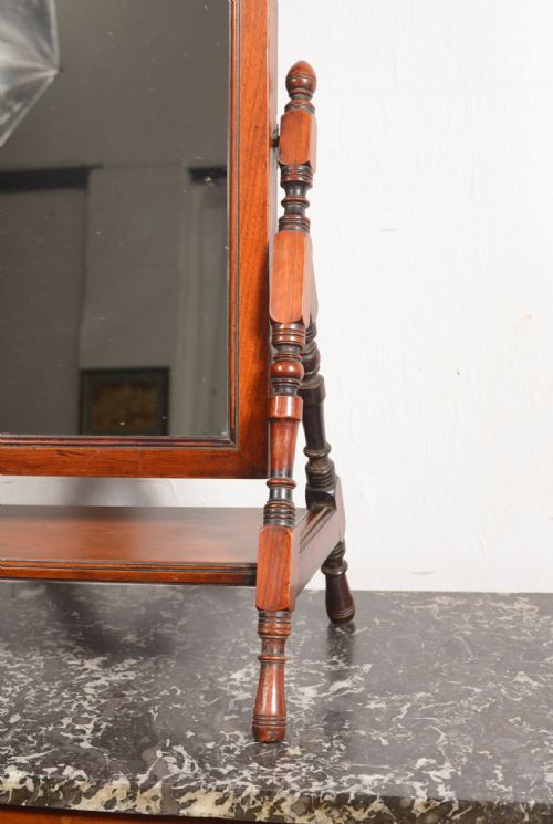 AN AESTHETIC MOVEMENT WALNUT SWING TOILET MIRROR ATTRIBUTED TO JAS SHOOLBRED LONDON C1880 - ADDITIONAL PHOTO 2