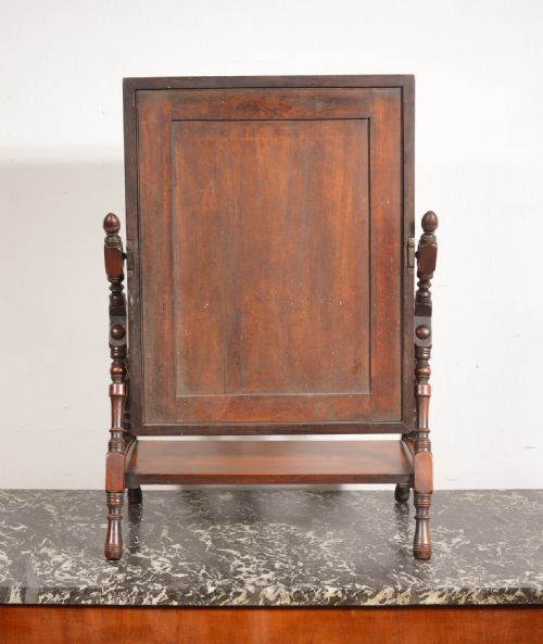 AN AESTHETIC MOVEMENT WALNUT SWING TOILET MIRROR ATTRIBUTED TO JAS SHOOLBRED LONDON C1880 - ADDITIONAL PHOTO 4