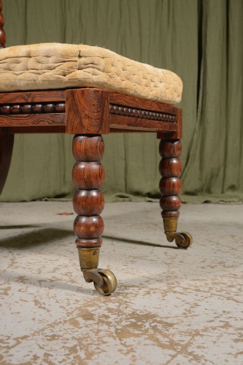 A WILLIAM IV SIMULATED ROSEWOOD BOBBIN SLIPPER CHAIR C1835 - ADDITIONAL PHOTO 3