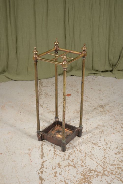A VICTORIAN BRASS STICK STAND C1850 - ADDITIONAL PHOTO 1