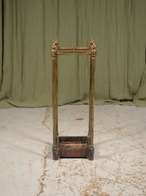 A VICTORIAN BRASS STICK STAND C1850 - ADDITIONAL PHOTO 3