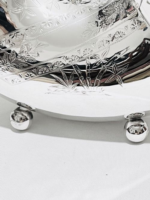 UNUSUAL VICTORIAN SILVER PLATED MECHANICAL BISCUIT BOX - ADDITIONAL PHOTO 5
