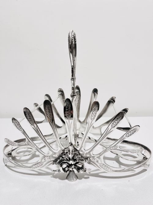 victorian antique silver plated toast rack by elkington company 1896 - CATEGORY: ANTIQUE SILVER - DATED 1890