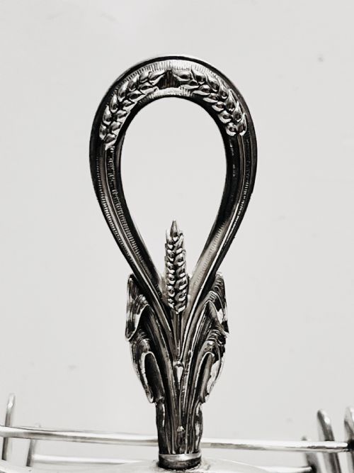 VICTORIAN ANTIQUE SILVER PLATED TOAST RACK BY ELKINGTON COMPANY 1896 - ADDITIONAL PHOTO 5