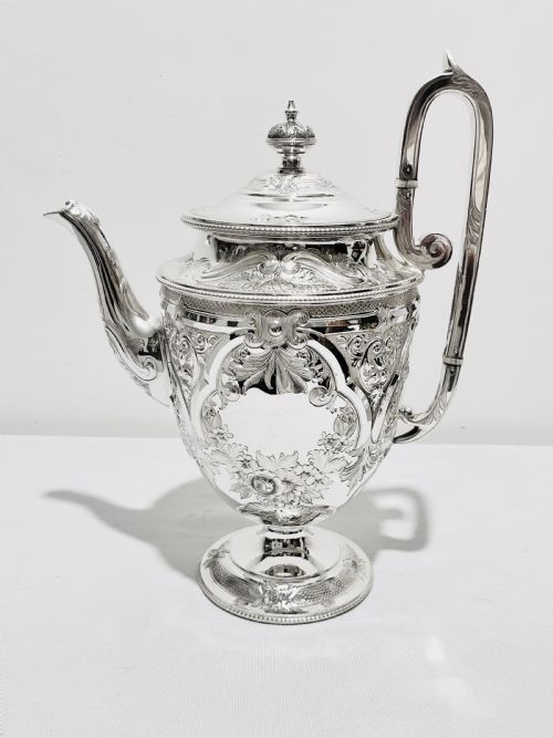 VICTORIAN SILVER PLATED 3 PIECE TEA SET - ADDITIONAL PHOTO 1