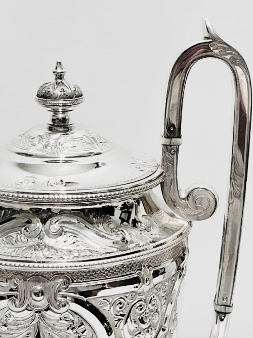 VICTORIAN SILVER PLATED 3 PIECE TEA SET - ADDITIONAL PHOTO 3