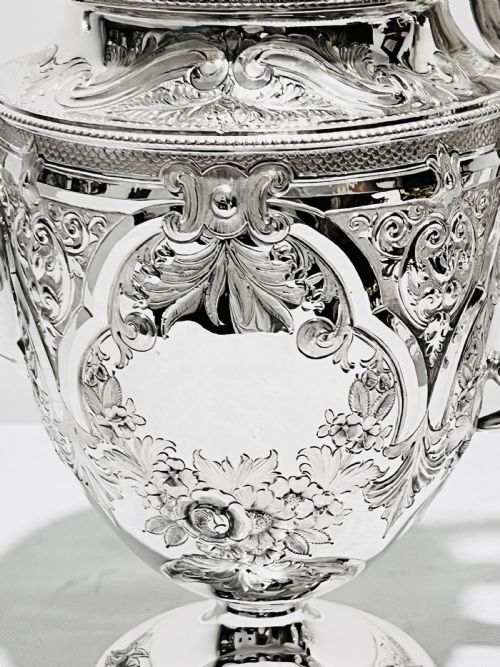 VICTORIAN SILVER PLATED 3 PIECE TEA SET - ADDITIONAL PHOTO 4