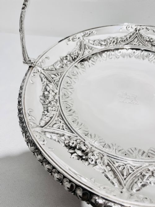 VICTORIAN SILVER PLATED FRUIT OR FLOWER BASKET - ADDITIONAL PHOTO 2