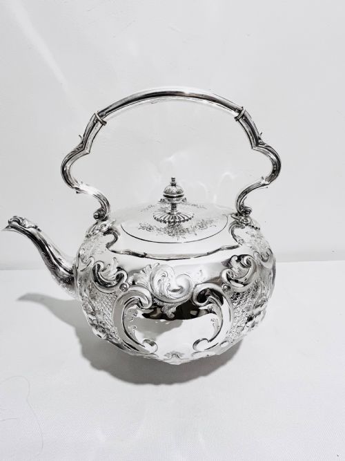 VICTORIAN TEA KETTLE ON STAND C1880 - ADDITIONAL PHOTO 3