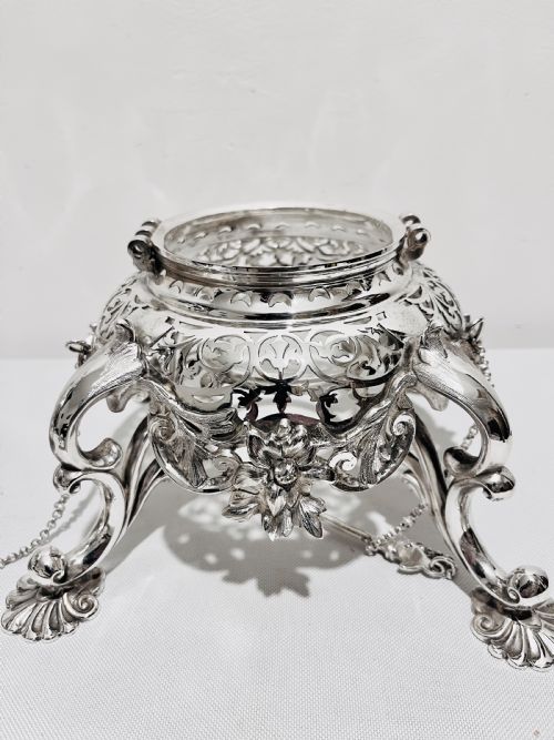 VICTORIAN TEA KETTLE ON STAND C1880 - ADDITIONAL PHOTO 4