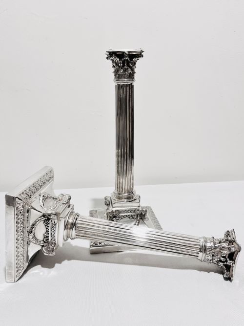 ELKINGTON COMPANY SILVER PLATED CANDLESTICKS C1880 - ADDITIONAL PHOTO 2