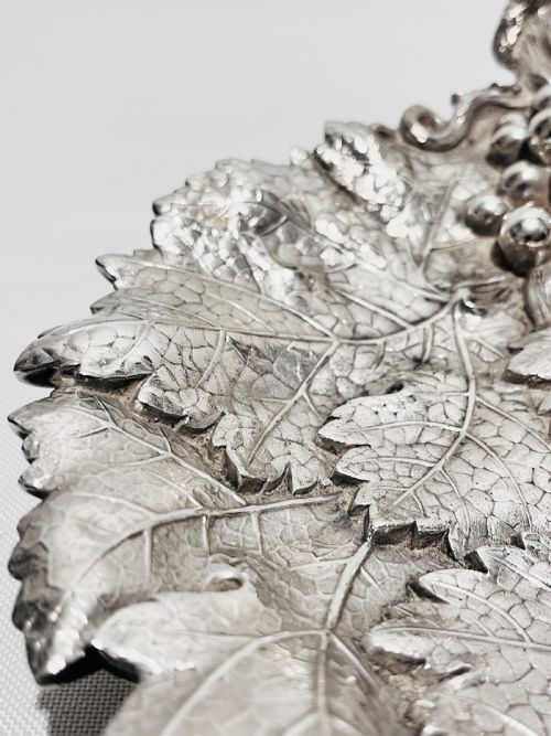 PAIR OF ELKINGTON COMPANY SILVER PLATED GRAPE OR FRUIT DISHES C1880 - ADDITIONAL PHOTO 5