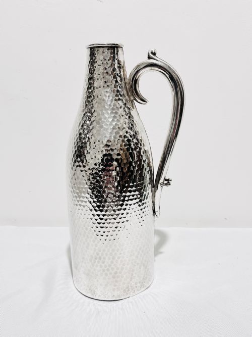 antique silver plated wine bottle holder by rupert favell co of london c1880 - CATEGORY: ANTIQUE SILVER - DATED 1880