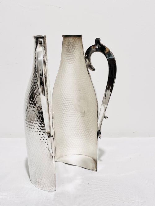 ANTIQUE SILVER PLATED WINE BOTTLE HOLDER BY RUPERT FAVELL CO OF LONDON C1880 - ADDITIONAL PHOTO 1