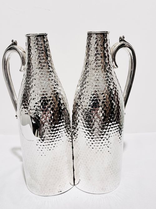 ANTIQUE SILVER PLATED WINE BOTTLE HOLDER BY RUPERT FAVELL CO OF LONDON C1880 - ADDITIONAL PHOTO 4