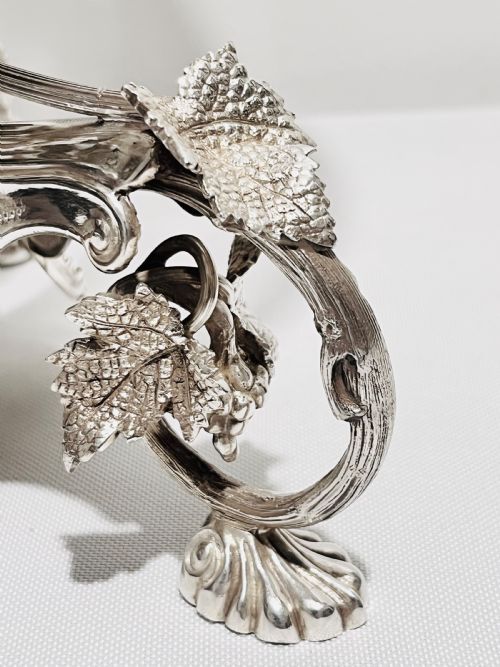 SMART ANTIQUE SILVER PLATED CENTREPIECE C1880 WITH DIAMOND REGISTRATION KITE MARK - ADDITIONAL PHOTO 1