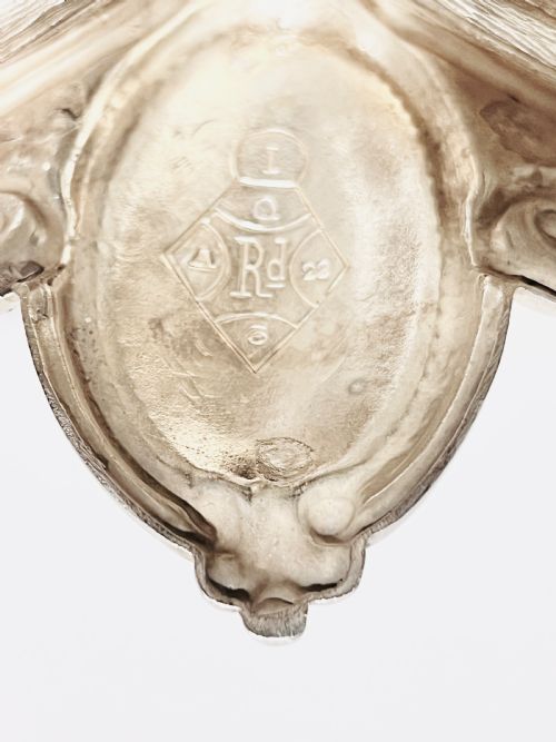 SMART ANTIQUE SILVER PLATED CENTREPIECE C1880 WITH DIAMOND REGISTRATION KITE MARK - ADDITIONAL PHOTO 5