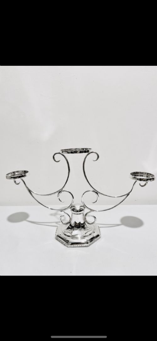 SILVER PLATED EPERGNE WITH REMOVEABLE PLATES C1890 - ADDITIONAL PHOTO 1