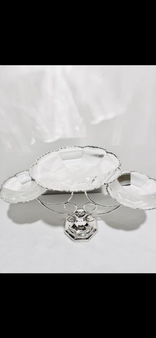 SILVER PLATED EPERGNE WITH REMOVEABLE PLATES C1890 - ADDITIONAL PHOTO 4