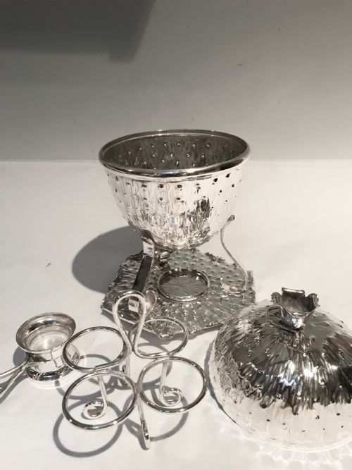 hukin heath silver plated c1890 aesthetic egg coddler - CATEGORY: ANTIQUE SILVER - DATED 1890