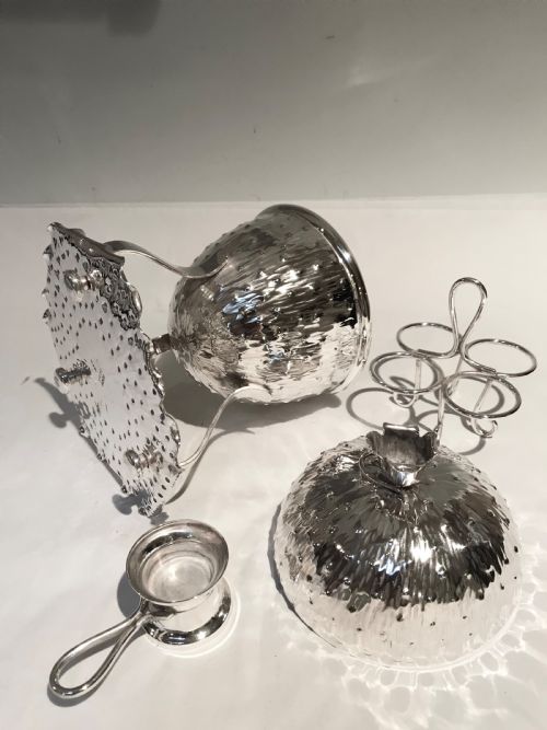 HUKIN HEATH SILVER PLATED C1890 AESTHETIC EGG CODDLER - ADDITIONAL PHOTO 1